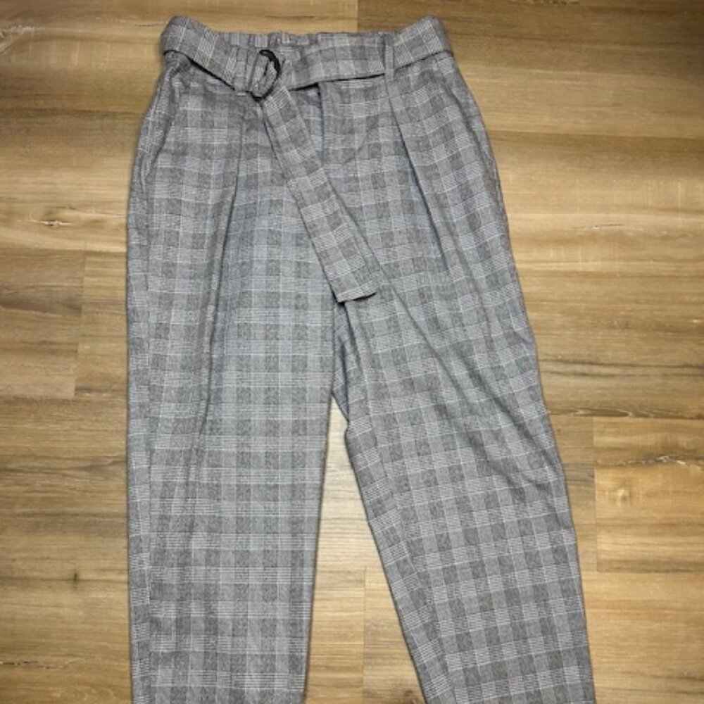 A New Day Plaid Tie-Waist Ankle Pants – Size 4